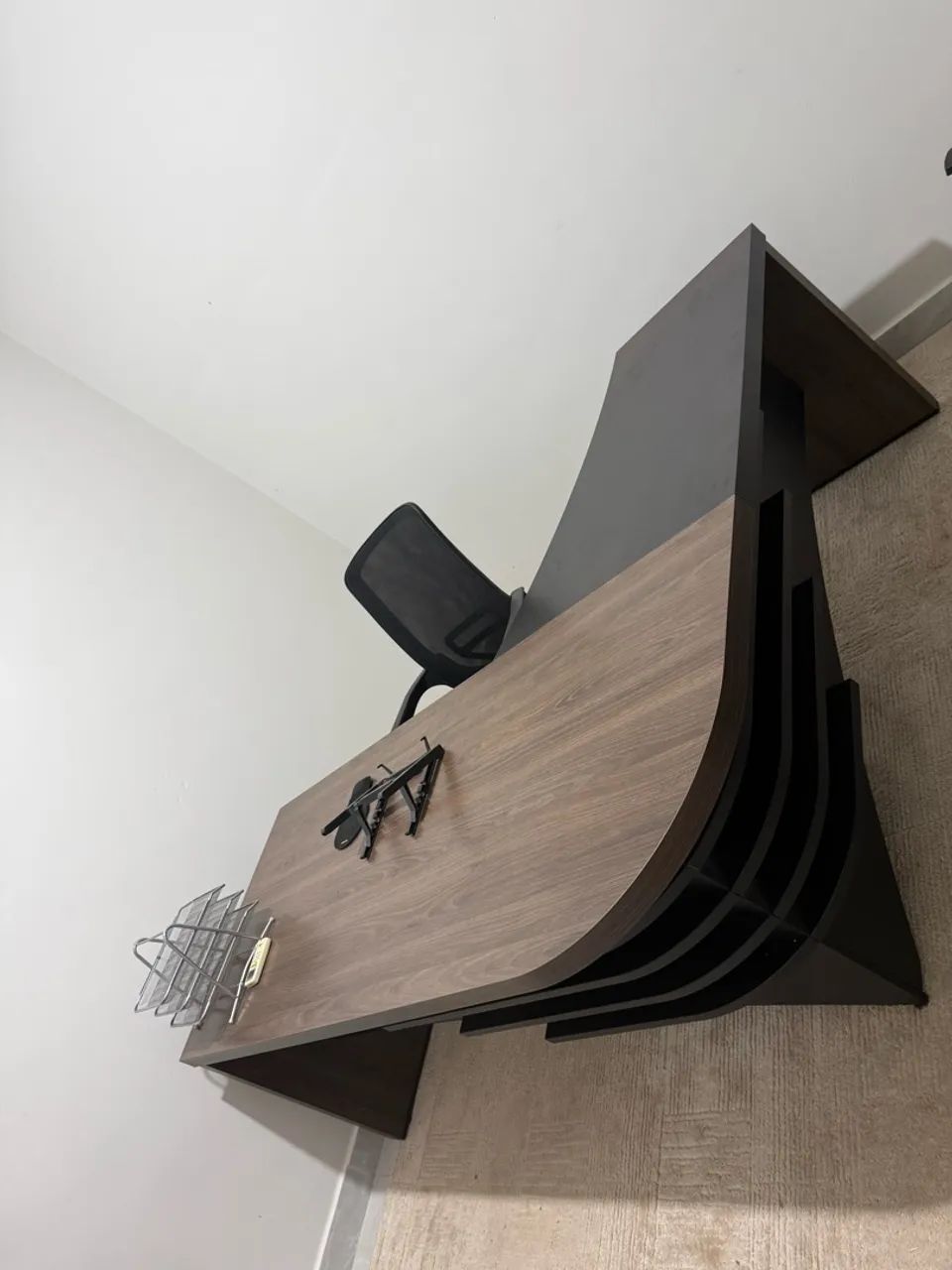 Mesa de Escritório Diretor em L Elegante Artany - Foto 3