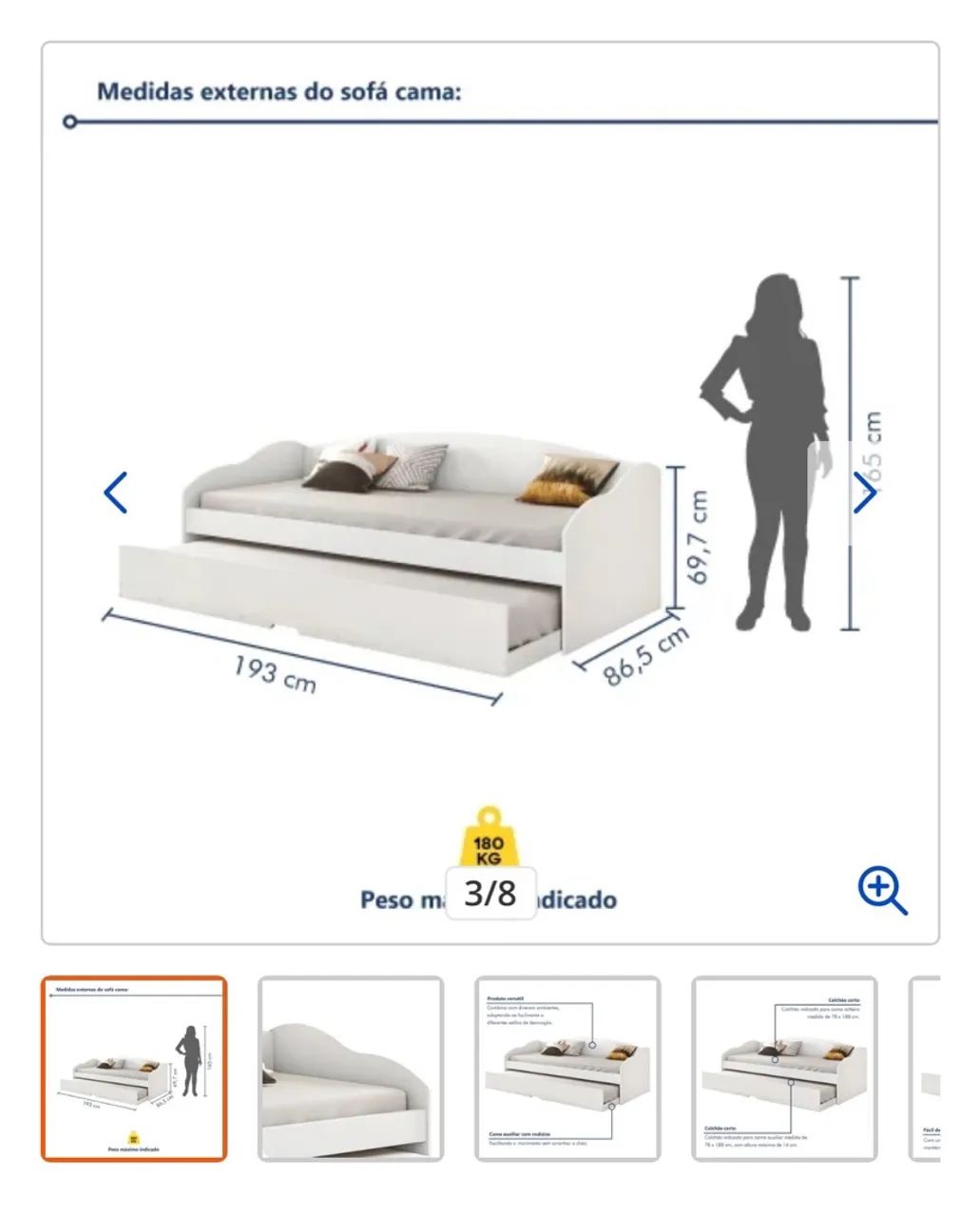 ? BICAMA SOFÁ-CAMA + 2 COLCHÕES ? R$ 400 - Foto 3