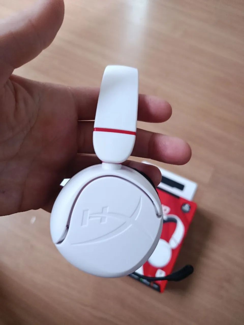 headset gamer sem fio Hyperox Cloud mini branco  - Foto 3