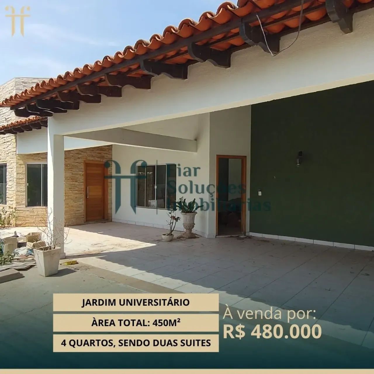 CASA 3 QUARTOS JARDIM UNIVERSITÁRIO