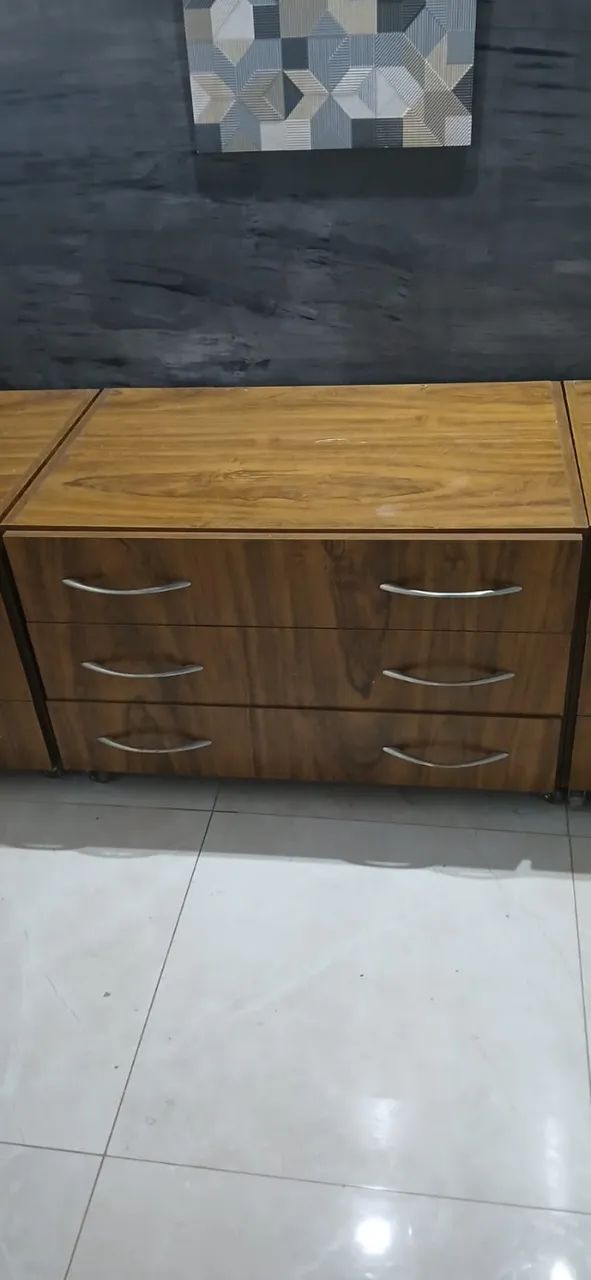 comoda 3 gavetas com rodinhas e deslizamento das gavetas  - Foto 3