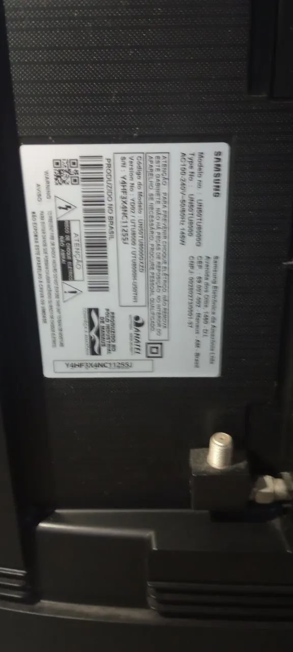 TV SAMSUNG 50 POLEGADAS  TELA QUEIMADA. - Foto 2