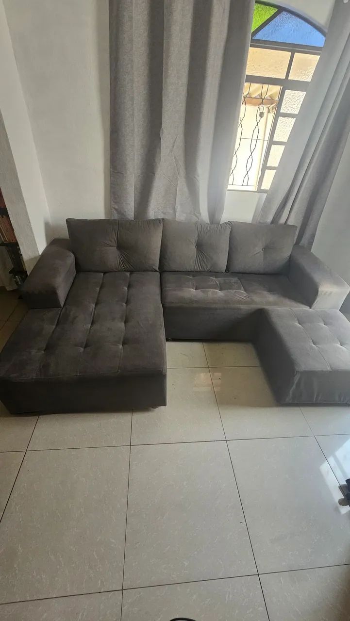 Sofá 3 lugares 2.50M Cinza - Foto 3