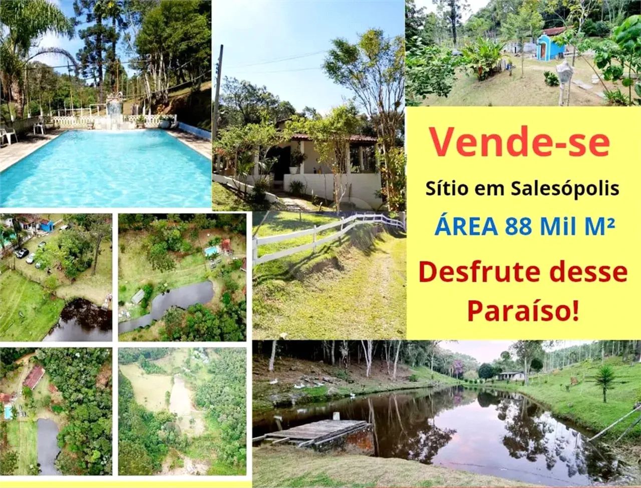 Chácara 88.000 m² 3 quartos Salesópolis SP