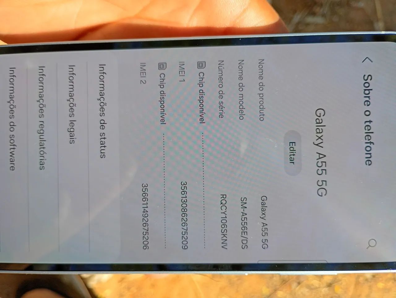 Celular novo Samsung Galaxy A55