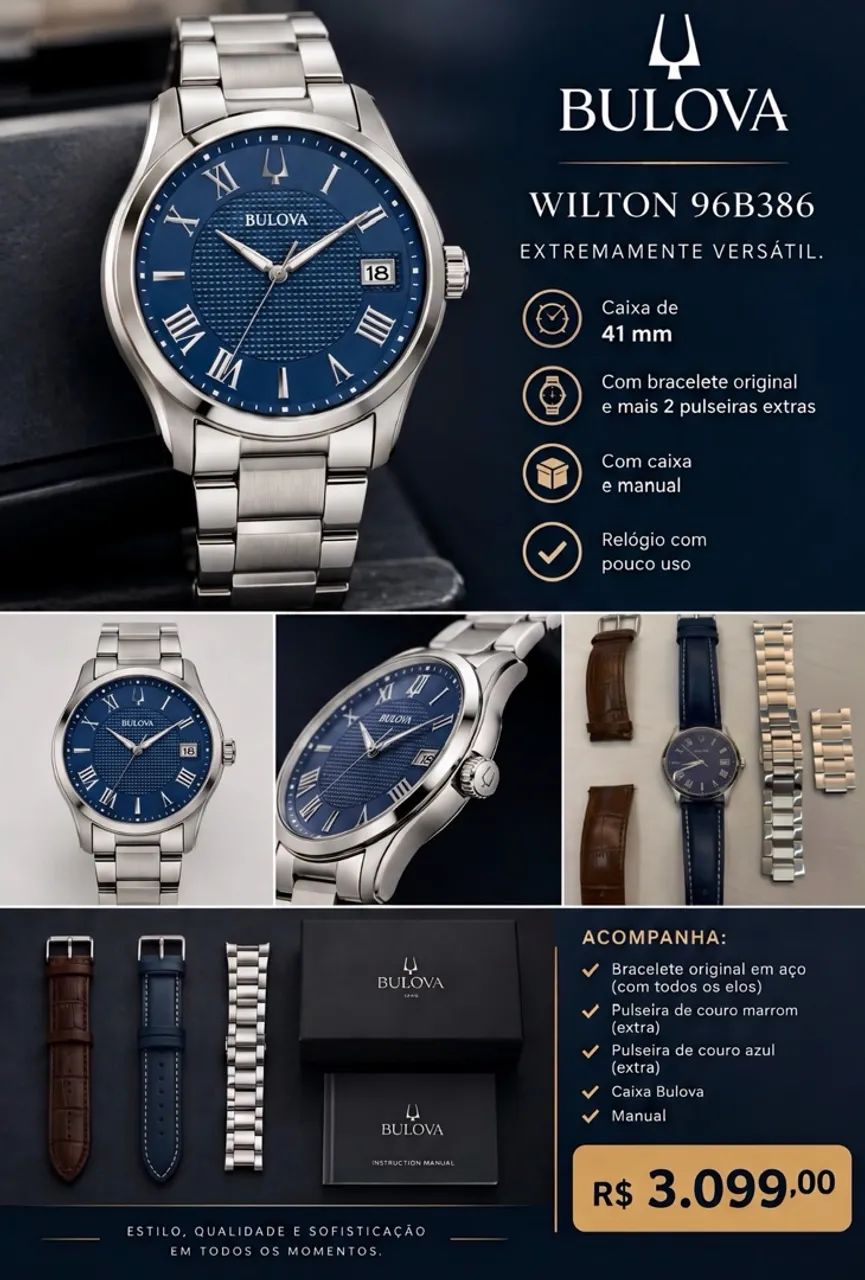 Relógio Bulova Wilton 96b386