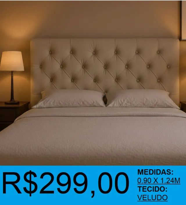Cabeceira - estofada - solteiro - compre hoje e receba em até 72 horas