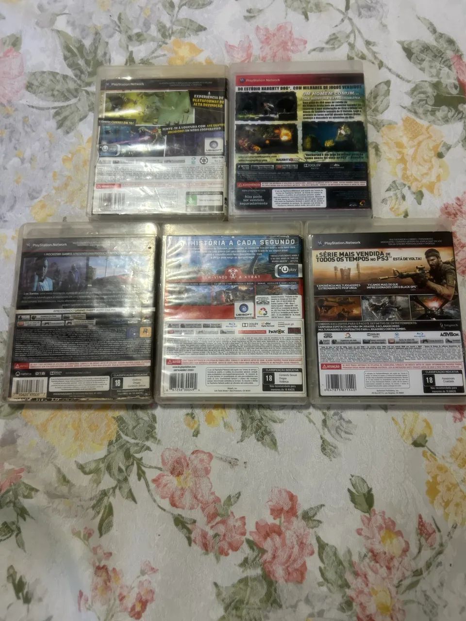 Lote de Jogos ps3- GTA5, Farcry4, Uncharted,Rayman legends e COD Black Ops  - Foto 2