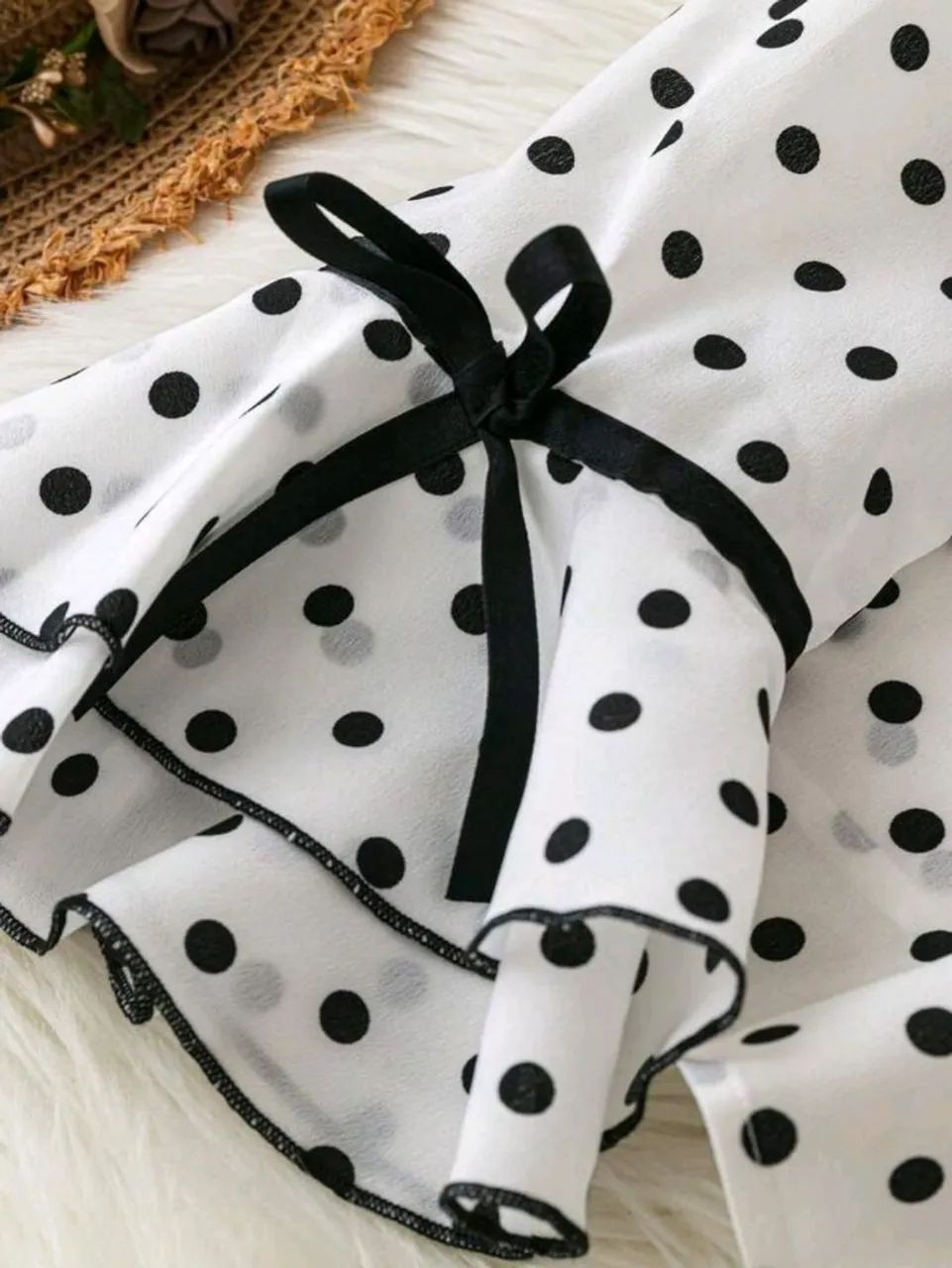 Camisa elegante poa, gola com babado !!! - Foto 4