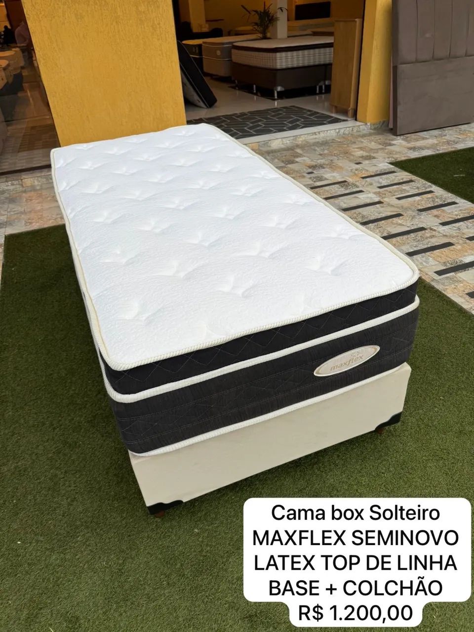 Cama box Solteiro MAXFLEX SEMINOVO - Entrego!  - Foto 3