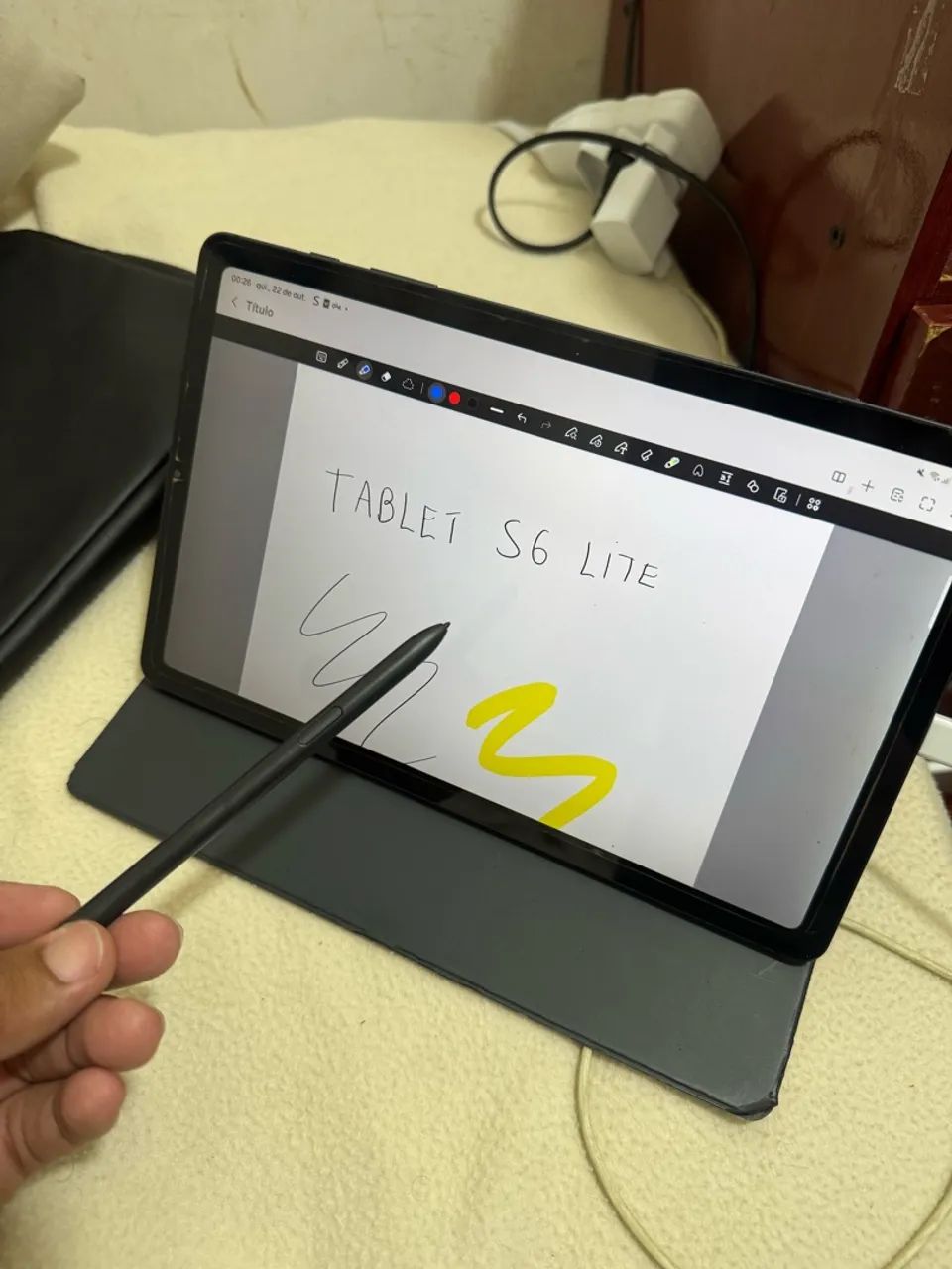 Tablet S6 Lite 128gb com caneta S Pen, capa e bolsa de transporte 