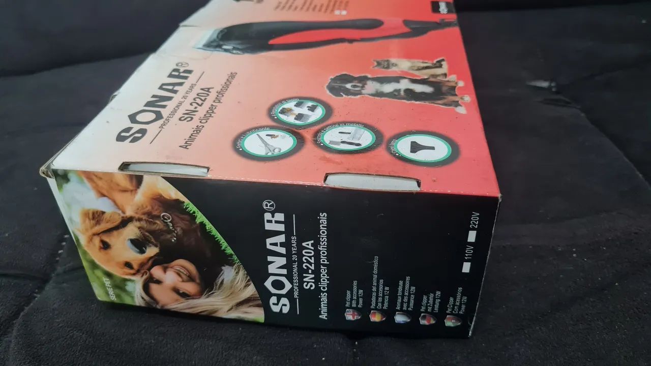 MÁQUINA TOSADORA P PETS PROFISSIONAL SONAR 227/220V - Foto 5