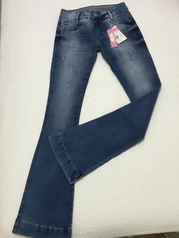 Calça jeans flaire menina Tam 14
