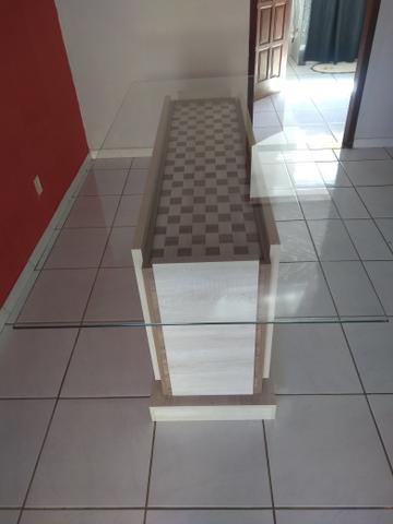 Mesa com tampo em vidro - Foto 3