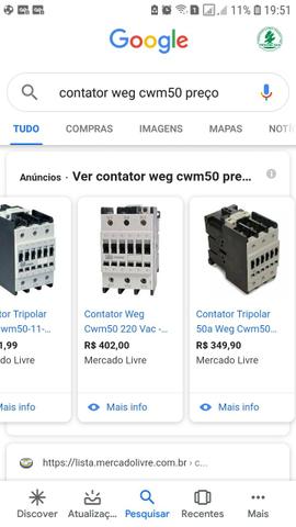 Contator weg 220v cwm50 - Foto 3