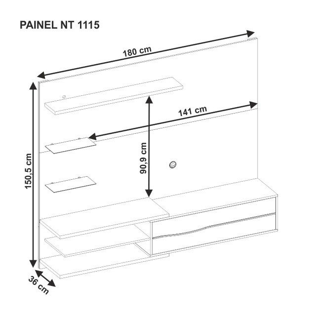 Home Suspenso com LED para TV até 60" - Foto 5