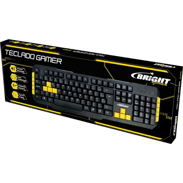 ?Teclado multimídia (USB) Gamer 120tcls Prova De Agua - Bright.