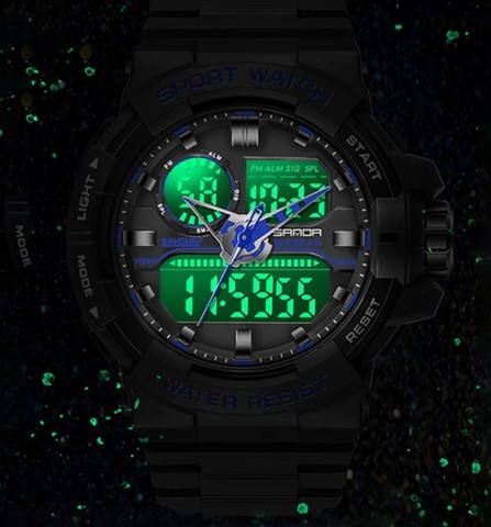 RELÓGIO SANDA ESTILO G-SHOCK VERDE MILITAR - Foto 4