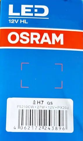 Lampada OSRAM-LED H7 original na Caixa - Foto 3