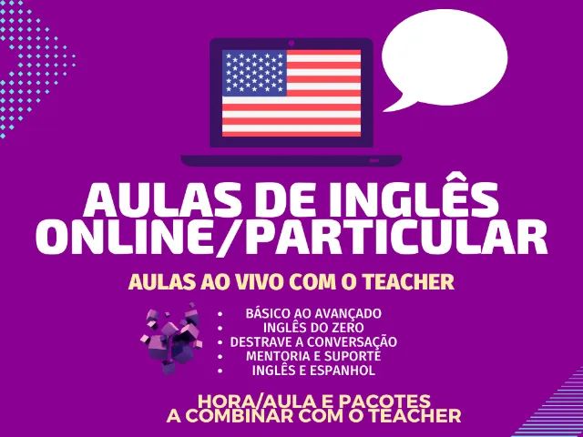 Aulas de inglês online AO VIVO