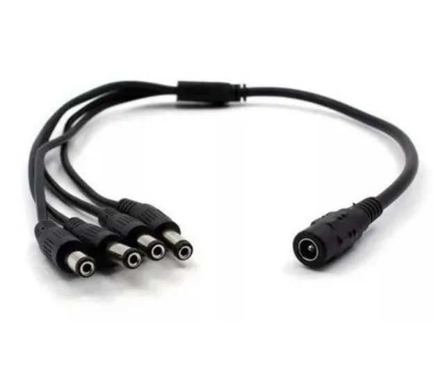 Cabo Conector Adaptador Rabicho P4 1 Fêmea E 4 Macho Fita de Led