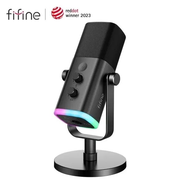Fifine AM8 - Microfone Dinâmico Xlr/USB Para Gravação De Podcasts e Transmissão - Foto 3