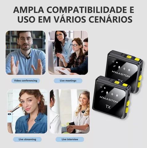 2 microfones de lapela sem fio para iphone ipad MK-12 - Foto 2