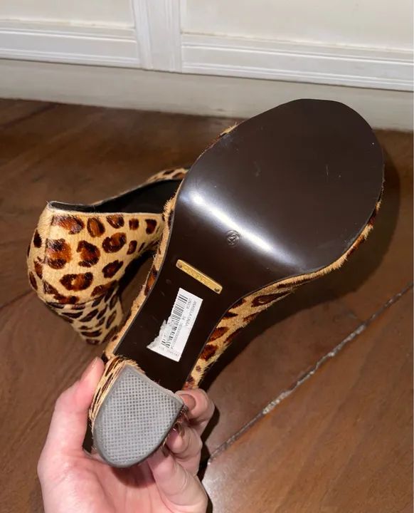 Sapato Peep Toe ABrand animal print onça - Foto 4