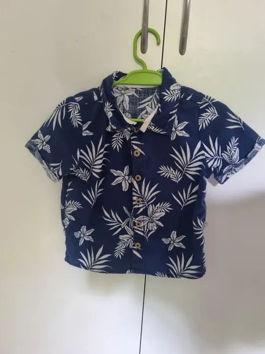 Camisa floral para bebê, tam. M