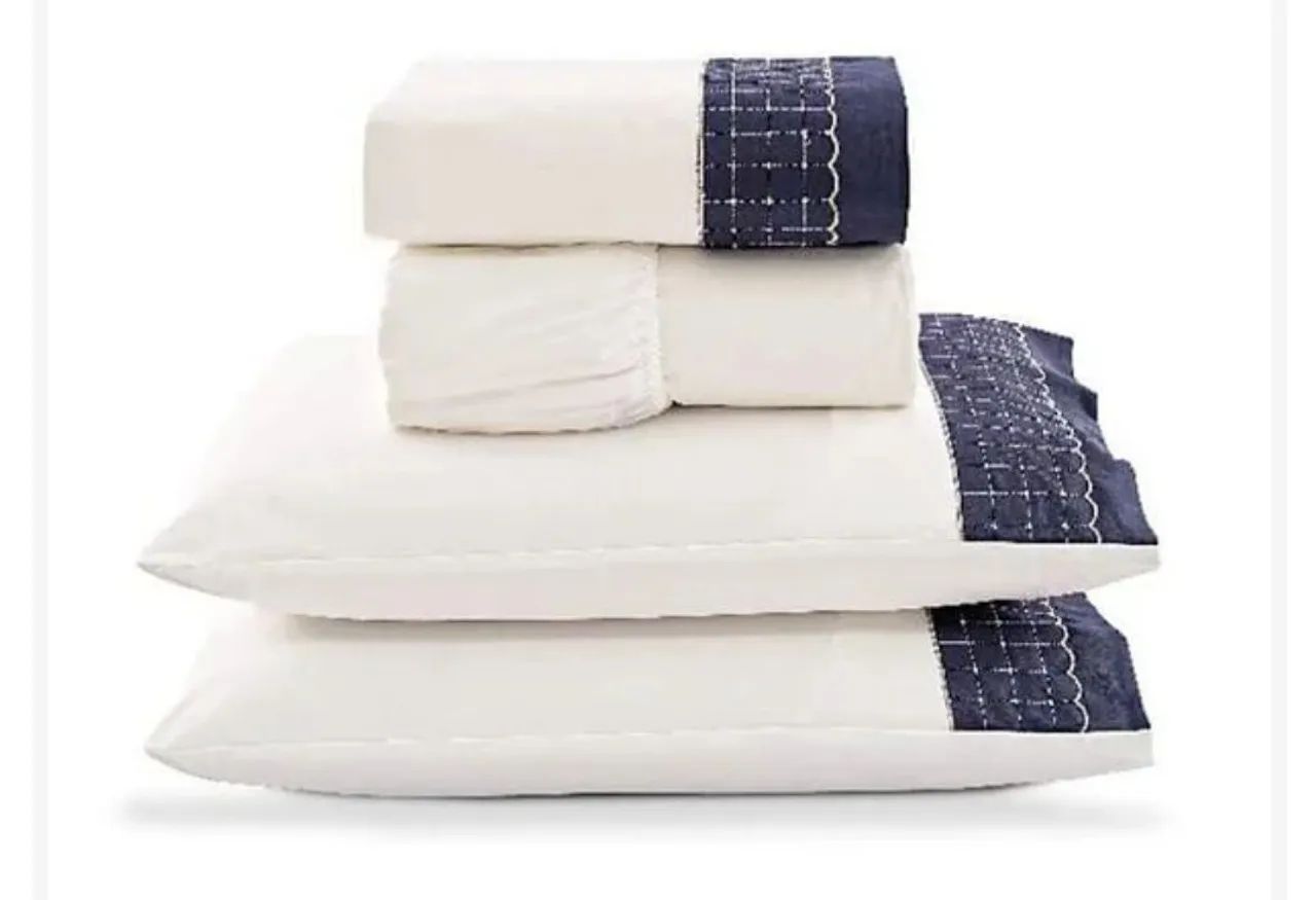 Jogo de cama queen 04 peças - Entrega grátis para Belo Horizonte