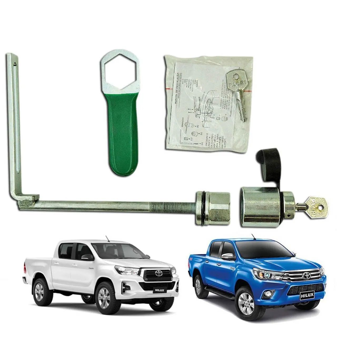 Trava de estepe com chave Hilux 2016 a 2024