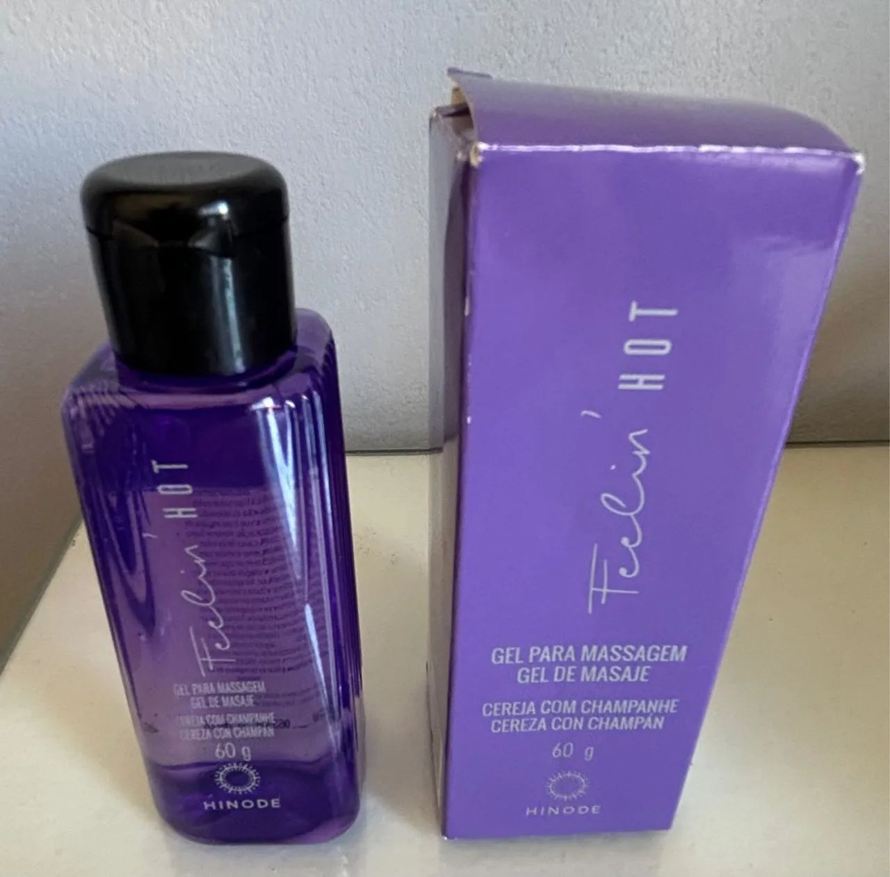 Gel Para Massagem Feelin Hot Cereja Com Chámpanhe 60ml - Foto 5