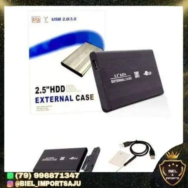 Case Hd Externo Ssd Notebook 2.5 Usb 2.0 e 3.0 Ps4 Xbox One Pc
