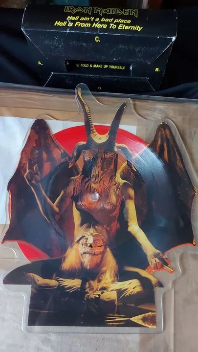 Lp Pic 7 Shape Iron Maiden From Here To Eternety Mega Raro 