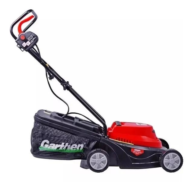 Cortador de grama elétrico Garthen GC-34 de 1100W e 127V cor preto/vermelho - Foto 2