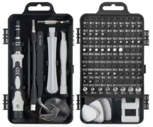 * Kit com 110 Chaves / Torx T3 T4 T5 T6 T7 T8 T9 T10 Adaptador p/ Parafusadeira z177*