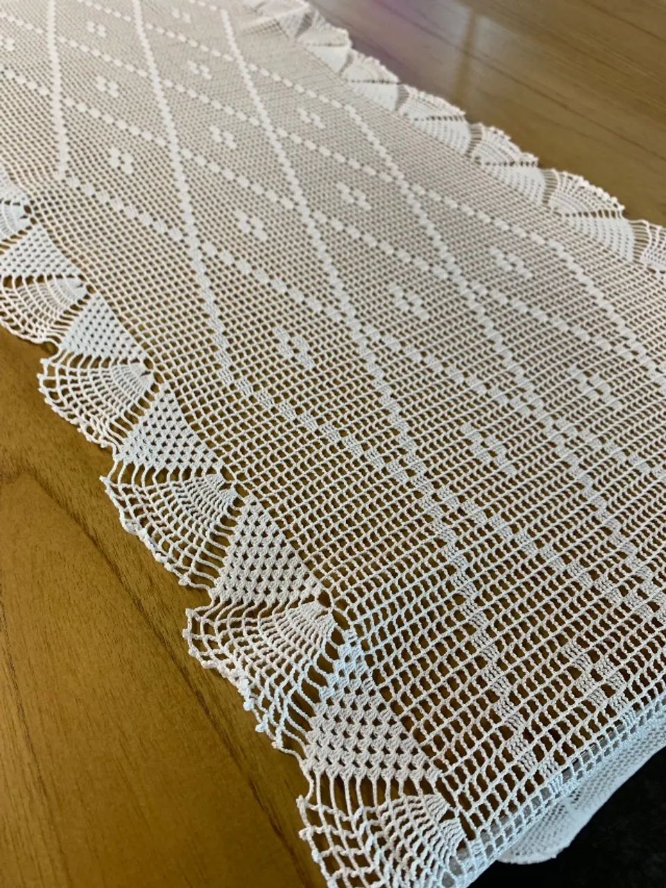 Trilho para mesa em crochê super chique 3m artesanal - Foto 3