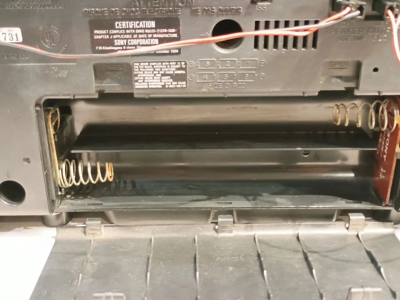 Rádio-gravador Sony CFD-510 - Antigo funcionando parcial  para colecionadores  boombox  - Foto 5
