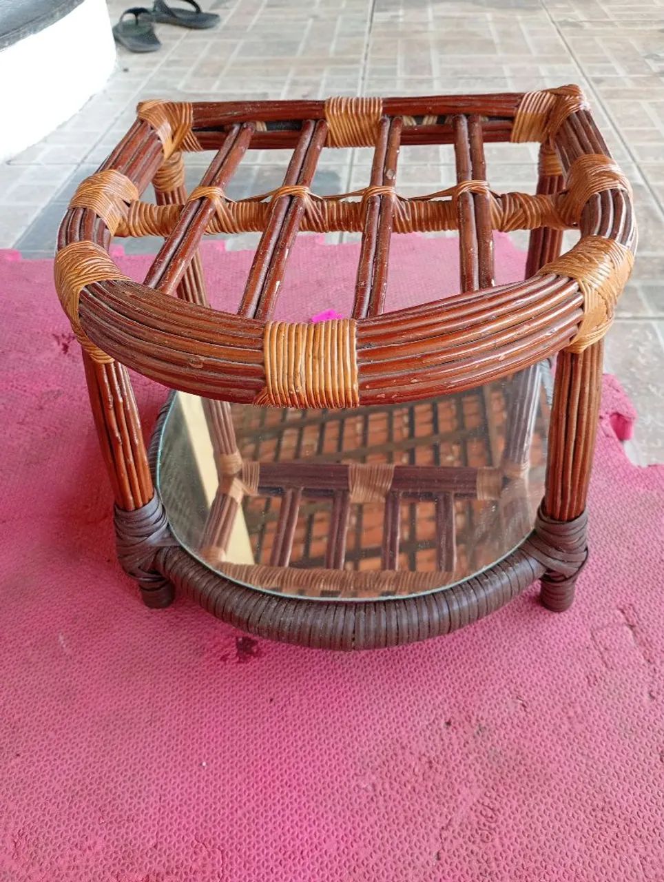 Mesa rústica de bambu  - Foto 2