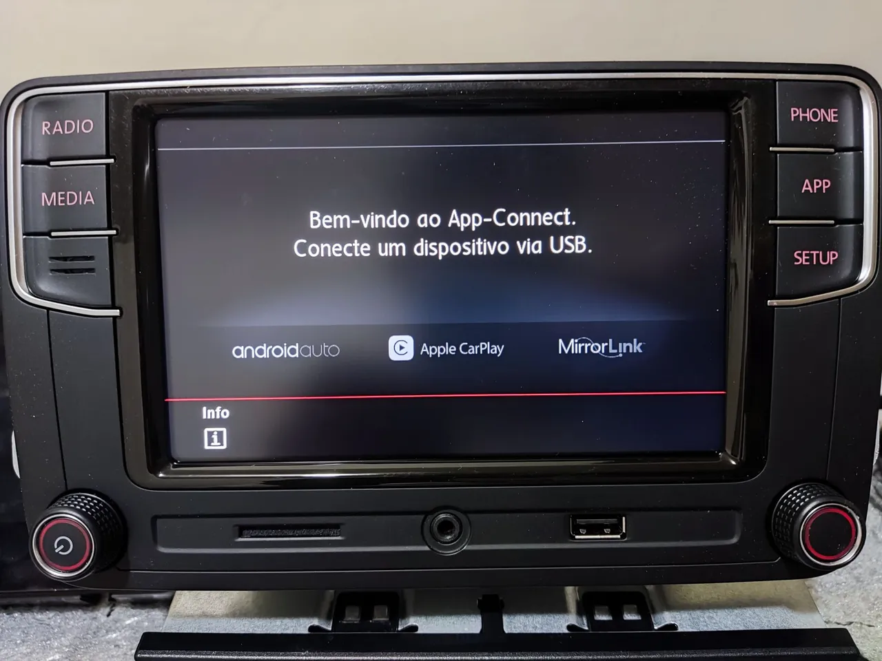 Central Multimídia VW Rcd330 com Apple CarPlay e Android Auto