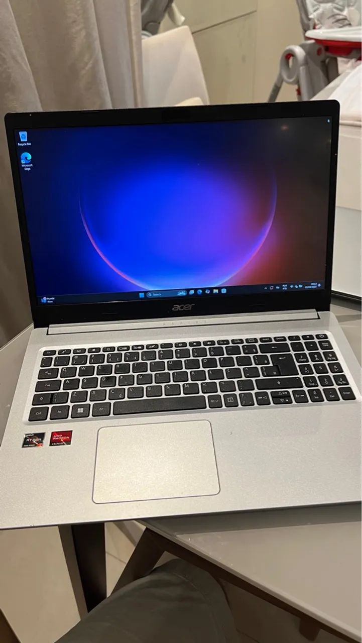 Notebook ACER  RYZEN 7 5700/16G-3200Mhz/ SSD  512G/FULL HD /4G dedicada/GARANTIA-NOTA - Foto 2