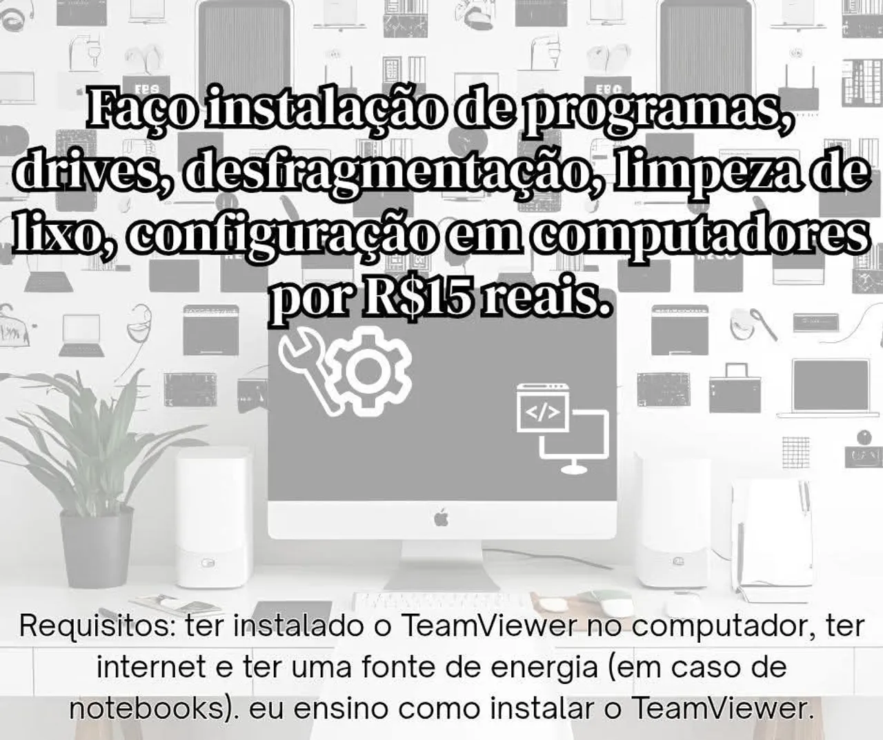 faço configuração em computadores