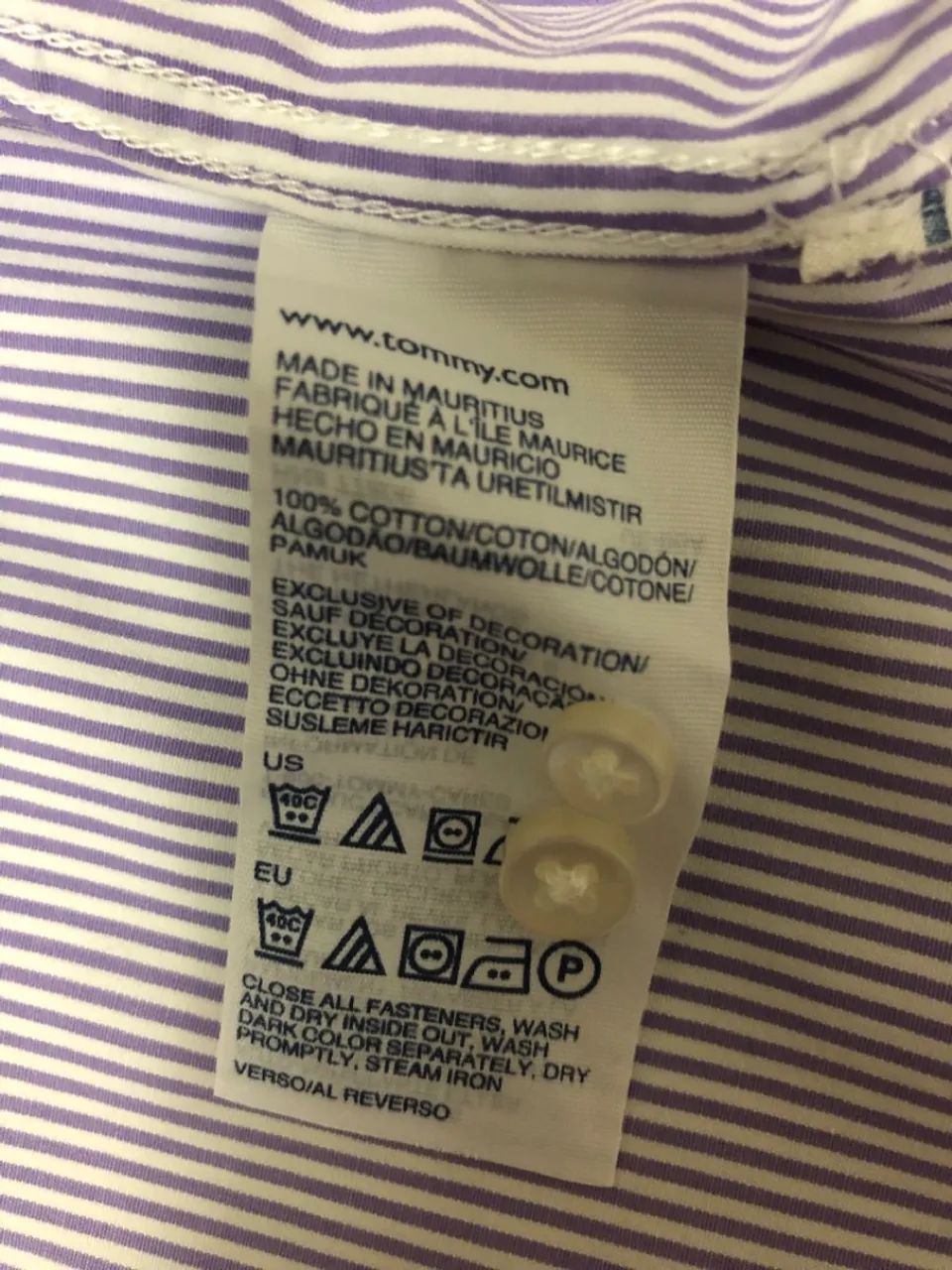 Camisa social Tommy Hilfiger Listrada, original, comprada nos EUA - Foto 5