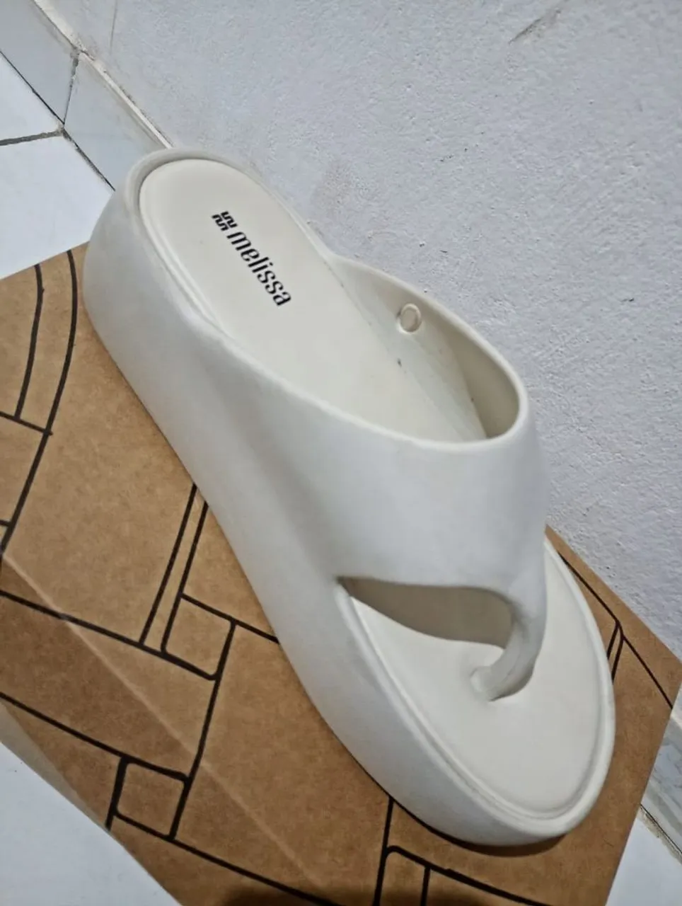Chinelo Melissa Plataforma Branco