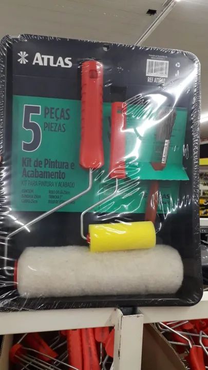 Conjunto de Pintura e Acabamento com 5 Peças Atlas a vista R$39,90
