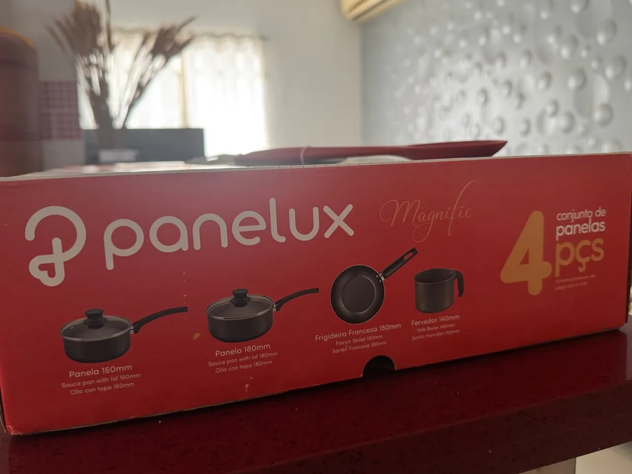 Panelas (conj. de 4pç) + Colher de Silicone + Embalagem Organizadora à Vácuo