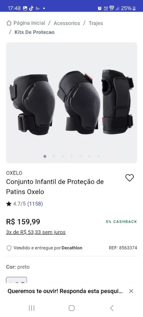 Desapego Patinete com Kit de Proteção MARCA OXELO  - Foto 5
