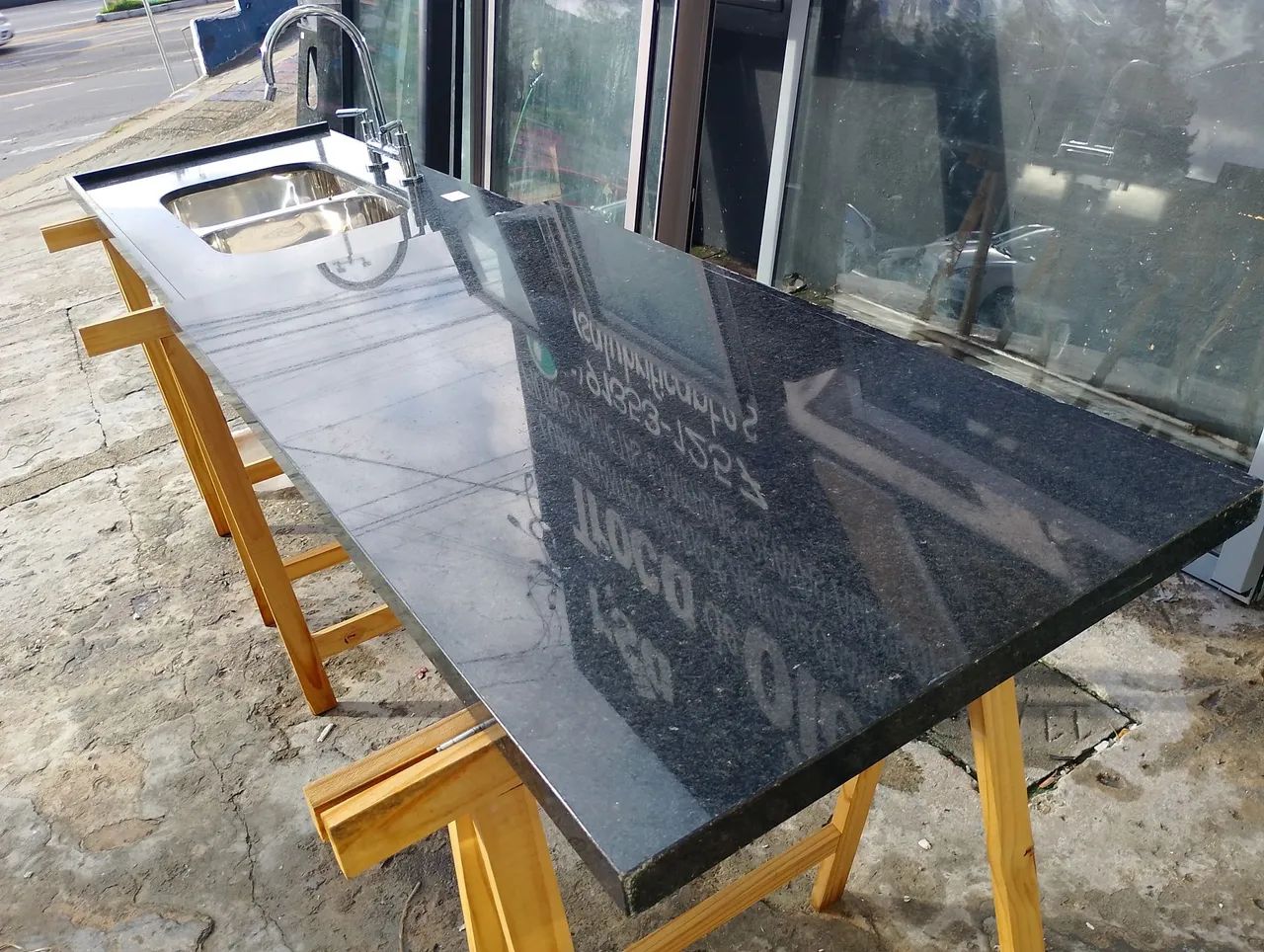 Pia de cozinha pedra são Gabriel 65cm x 2.53m - Foto 5