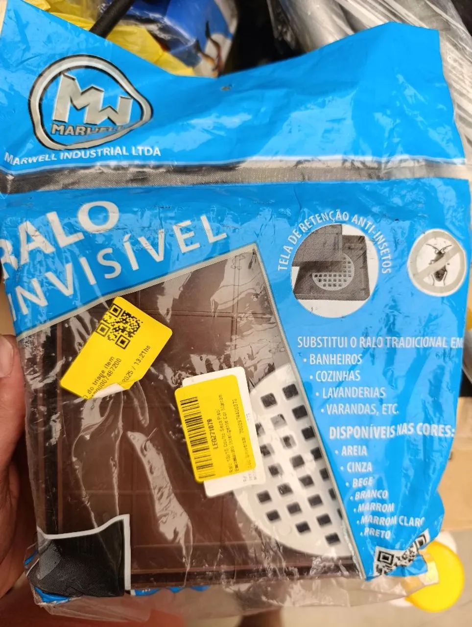 Ralo invisível 15x15 marrom 