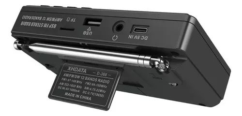 Rádio Portátil Retrô [FM/AM] 12 bandas Bluetooth, USB, TF, MP3 Player, A Pronta Entrega!! - Foto 3